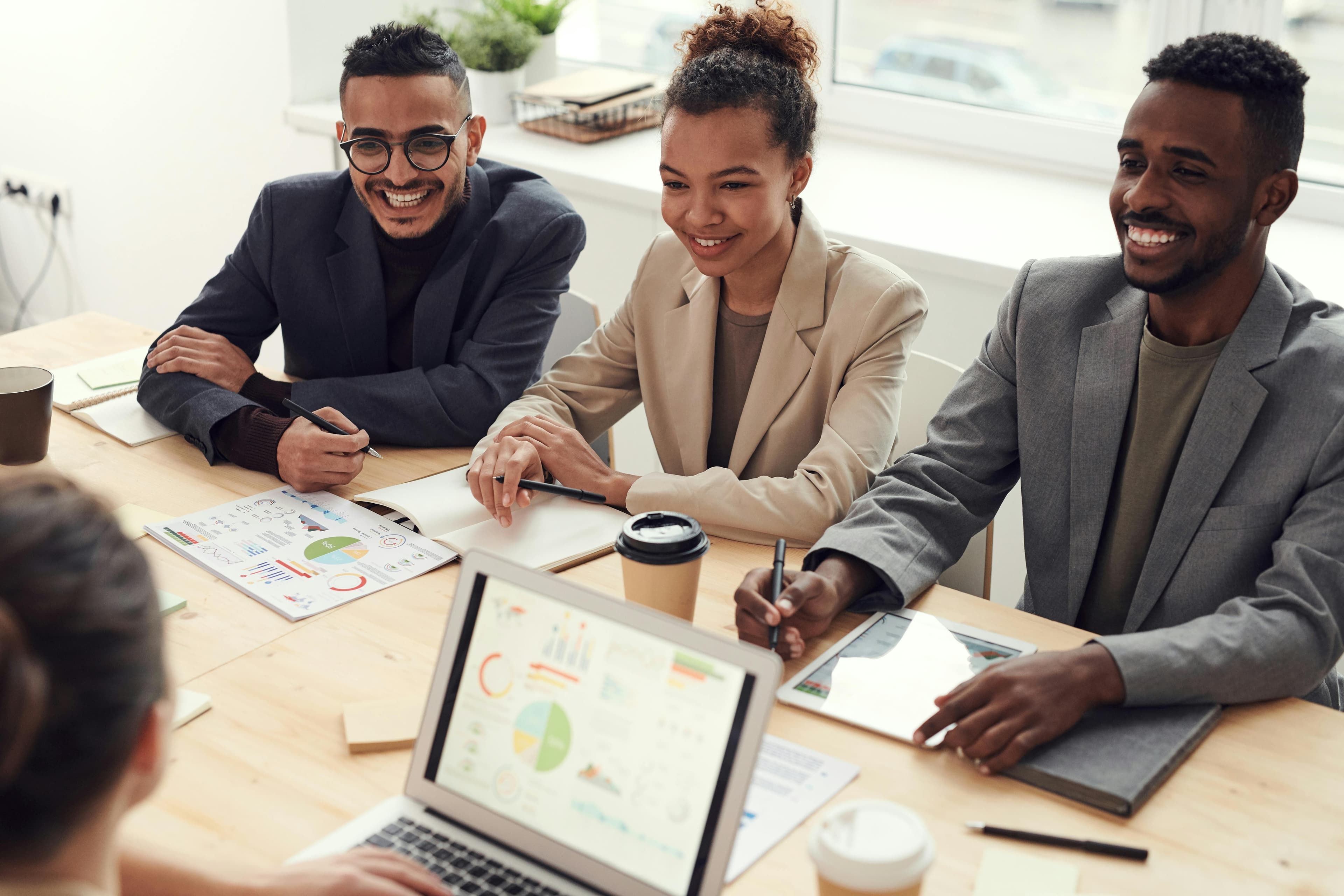 Person achieving goals and celebrating success with productive digital habits